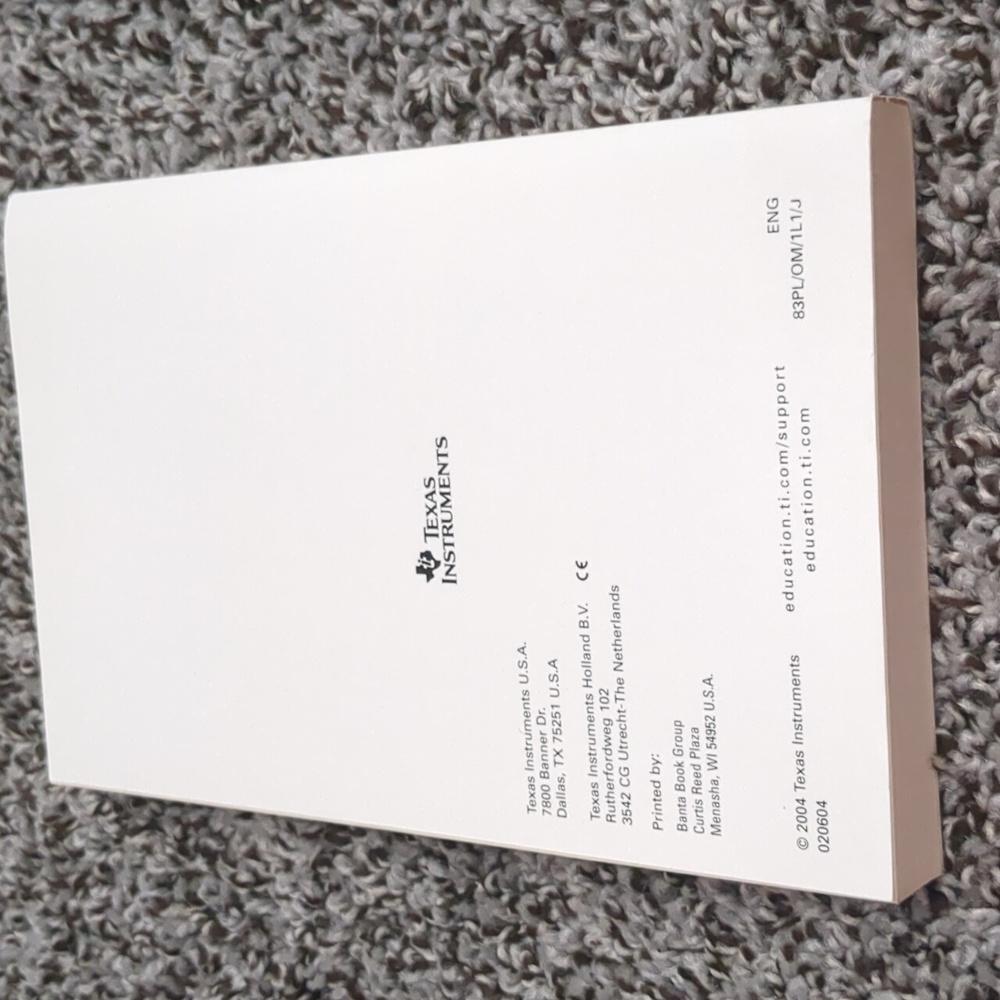 Texas Instruments TI-83 Plus Manual with Graph Design - Picture 2 of 4